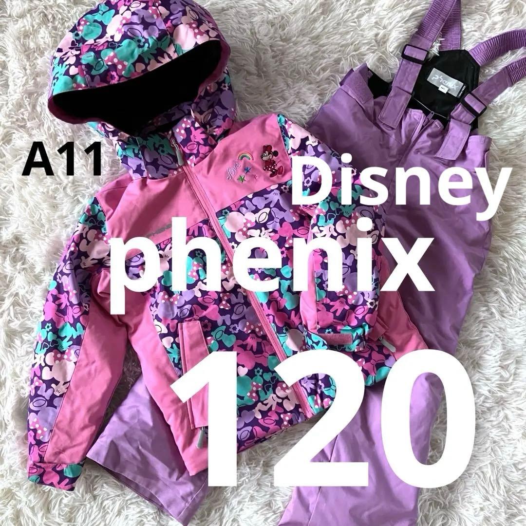 #A11✨phenix×Disney✨スキーウェア 上下 120 女の子 雪遊び