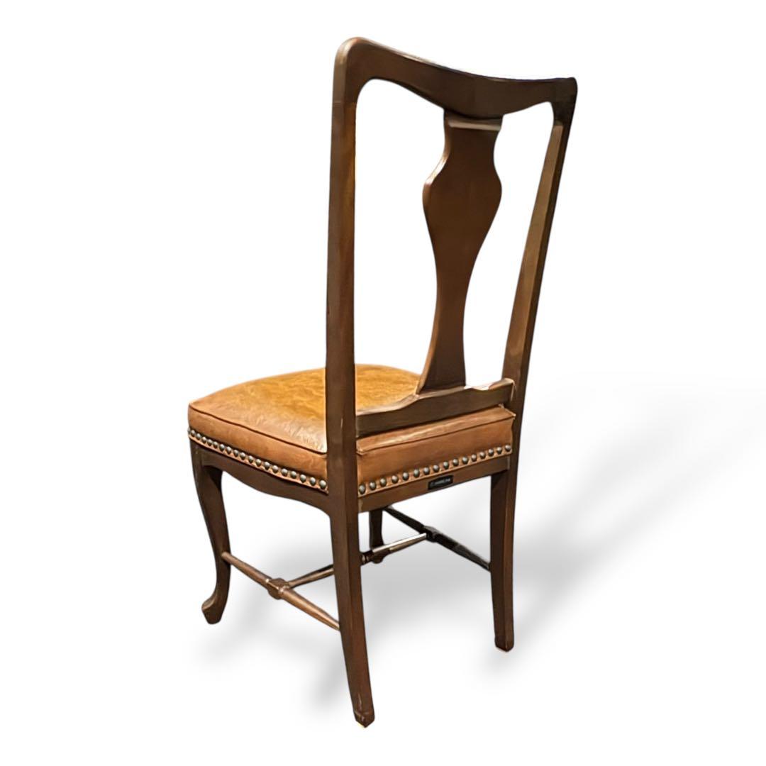 マルニ木工 ダイニングチェア　高級家具 ヴィンテージ 木製 無垢 地中海　④