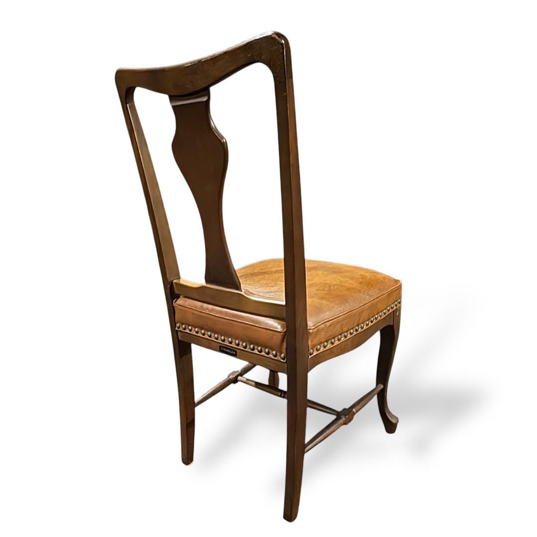 マルニ木工 ダイニングチェア　高級家具 ヴィンテージ 木製 無垢 地中海　④