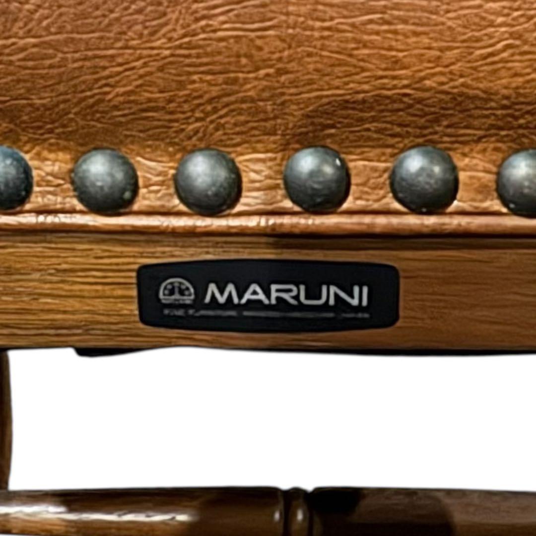 マルニ木工 ダイニングチェア　高級家具 ヴィンテージ 木製 無垢 地中海　④