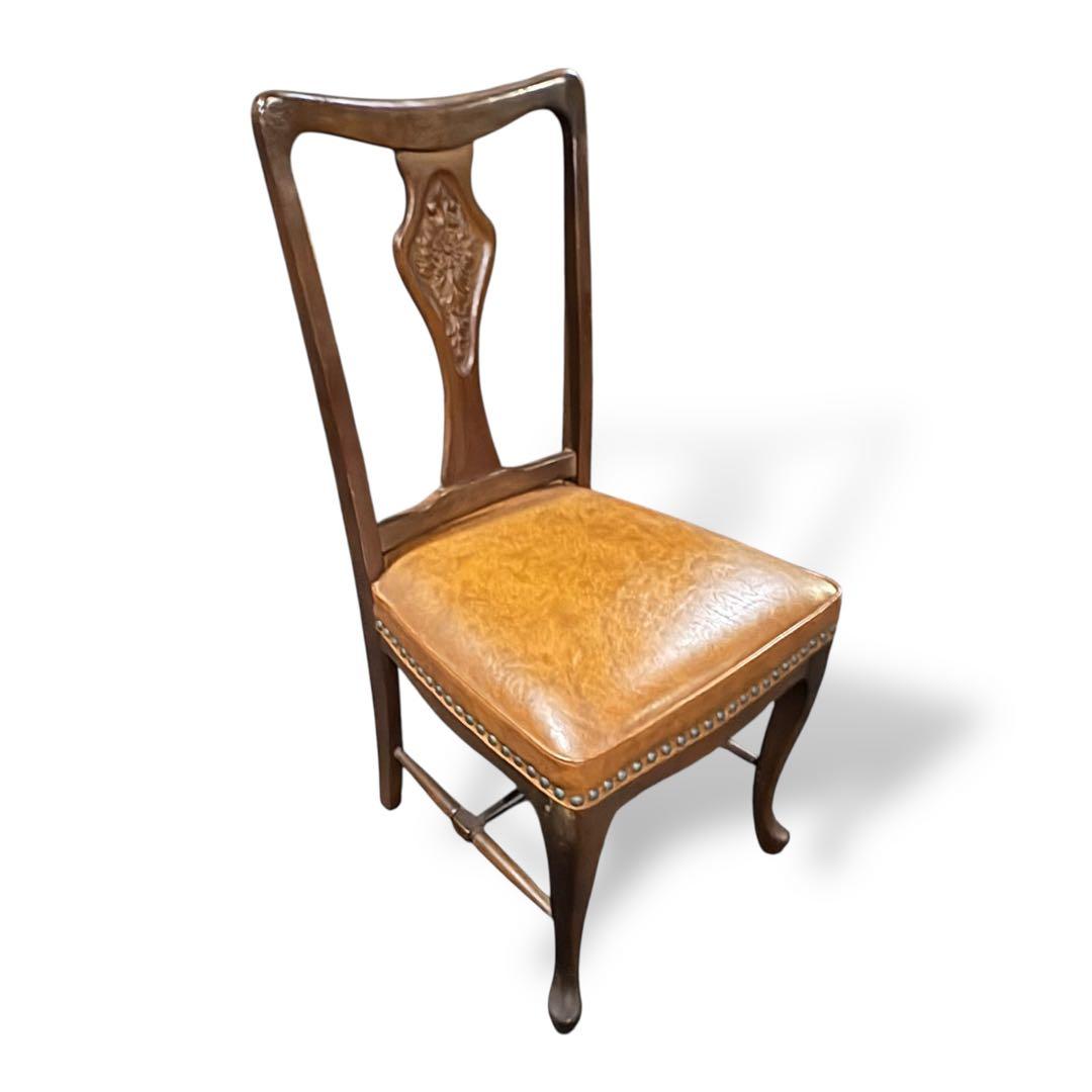 マルニ木工 ダイニングチェア　高級家具 ヴィンテージ 木製 無垢 地中海　④