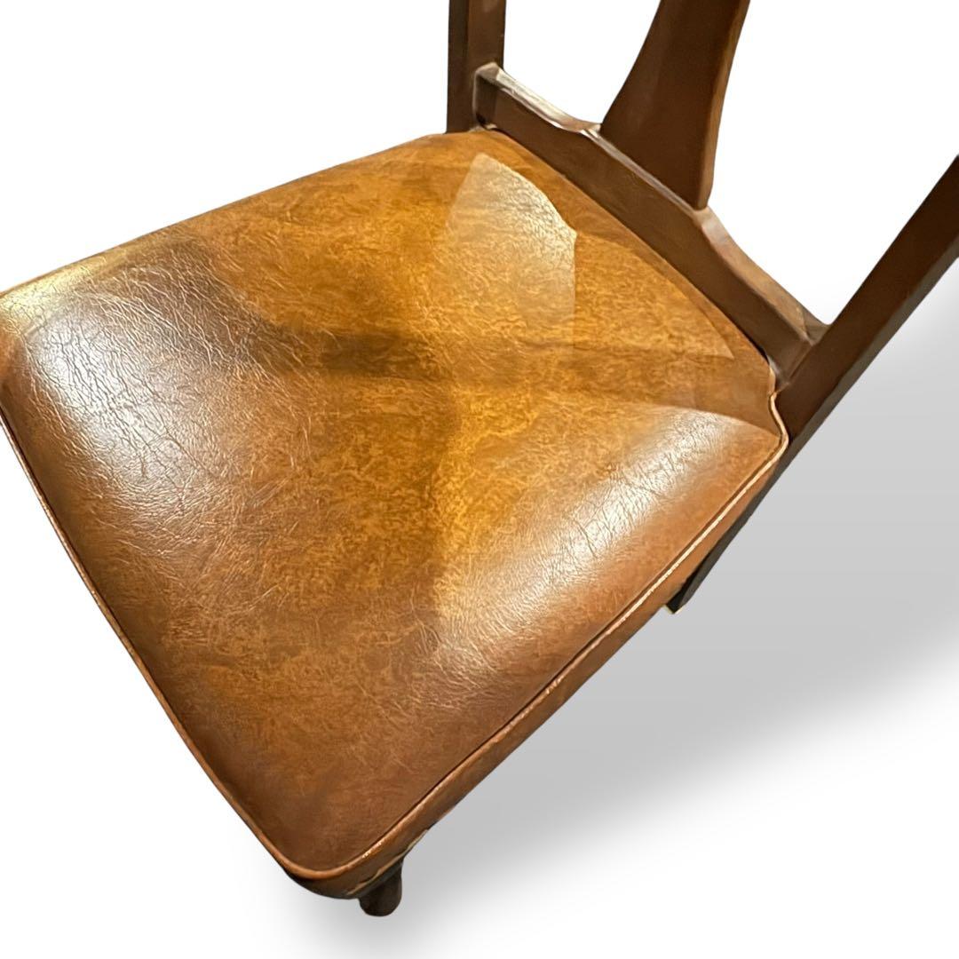 マルニ木工 ダイニングチェア　高級家具 ヴィンテージ 木製 無垢 地中海　④