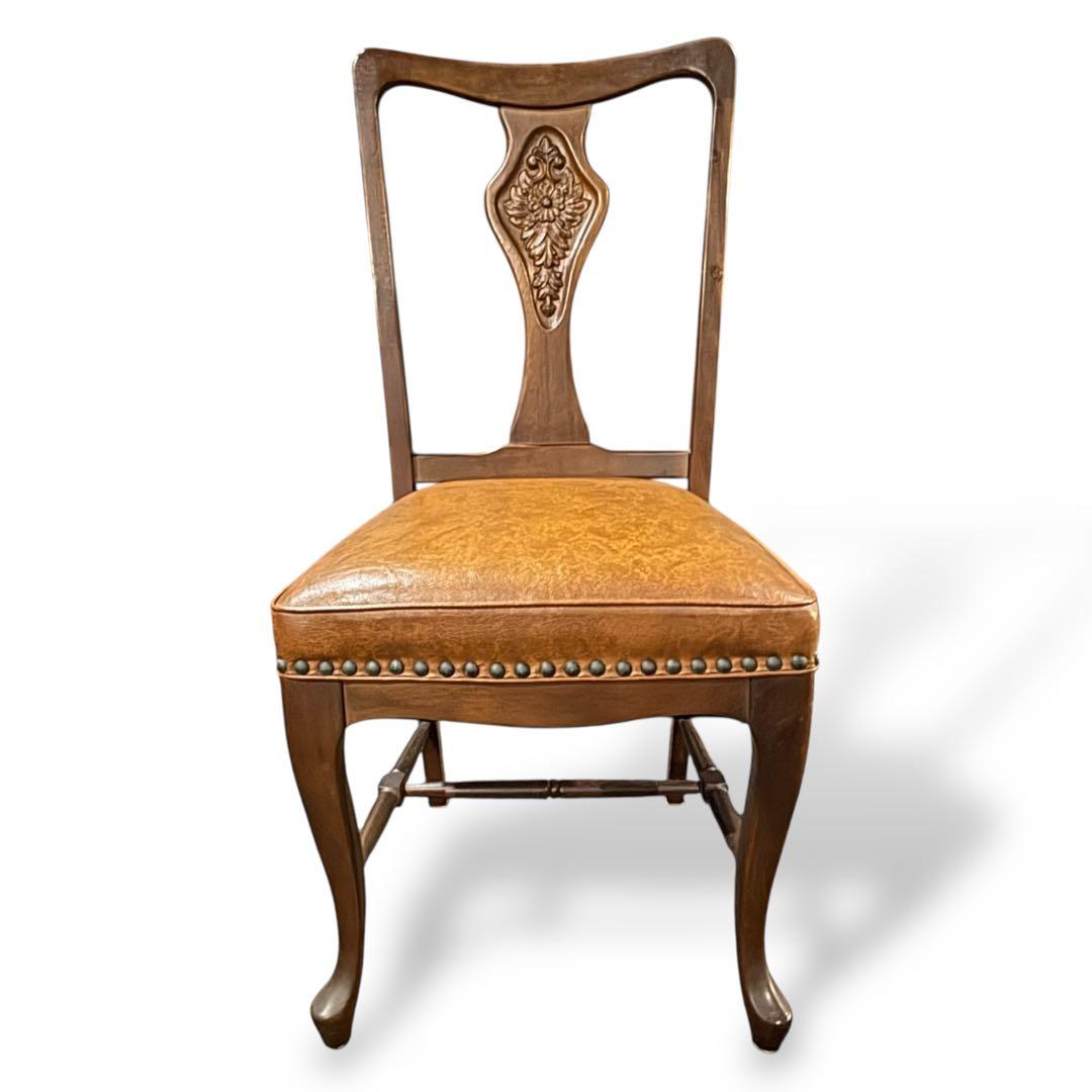 マルニ木工 ダイニングチェア　高級家具 ヴィンテージ 木製 無垢 地中海　④