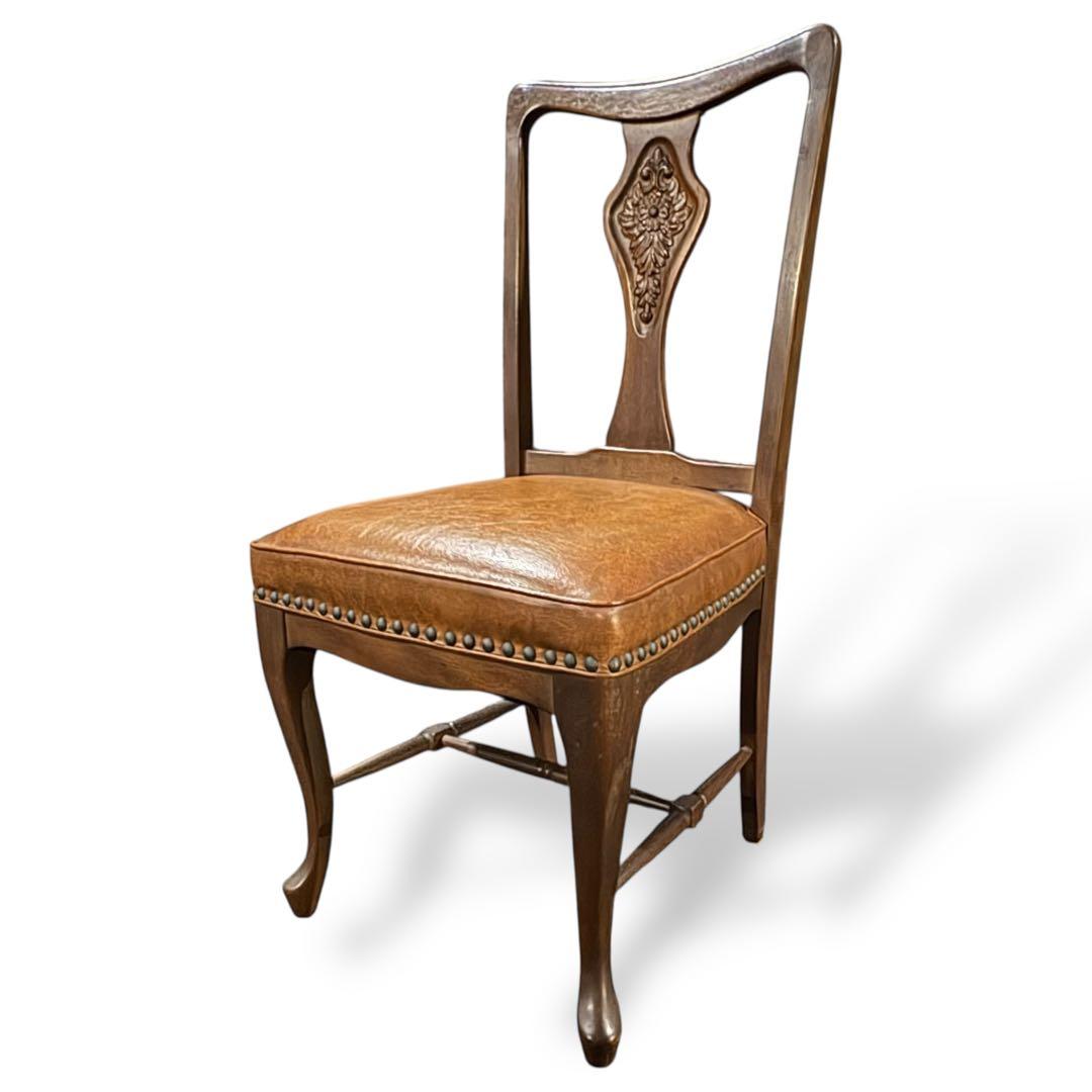 マルニ木工 ダイニングチェア　高級家具 ヴィンテージ 木製 無垢 地中海　④