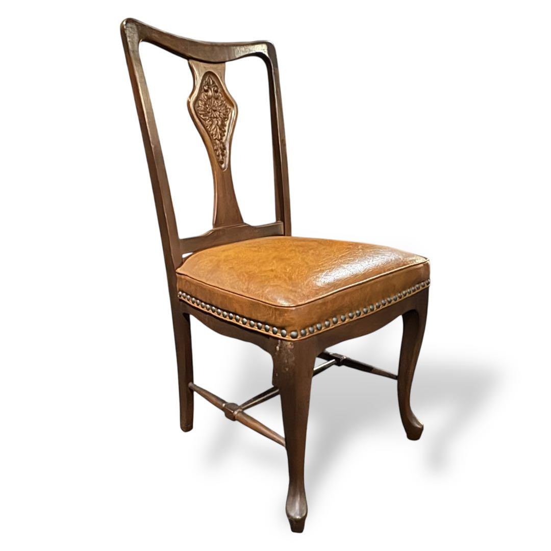 マルニ木工 ダイニングチェア　高級家具 ヴィンテージ 木製 無垢 地中海　④