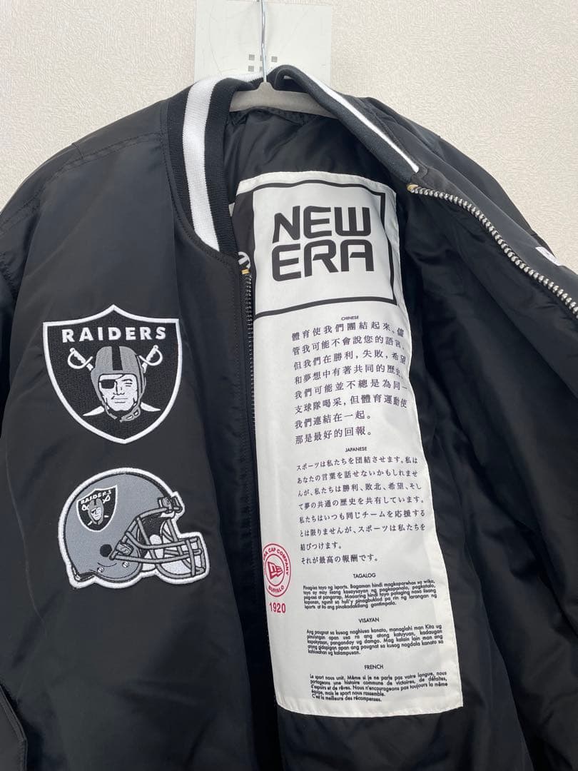 NEW ERA RAIDERS MA-1ジャケット ブラック