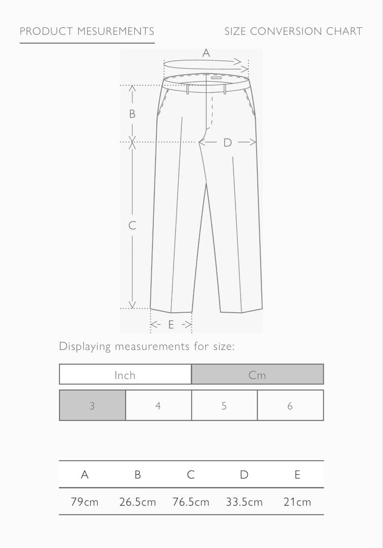 パンツ BLUEFACED WOOL TWO-TUCK SLACKS size 3