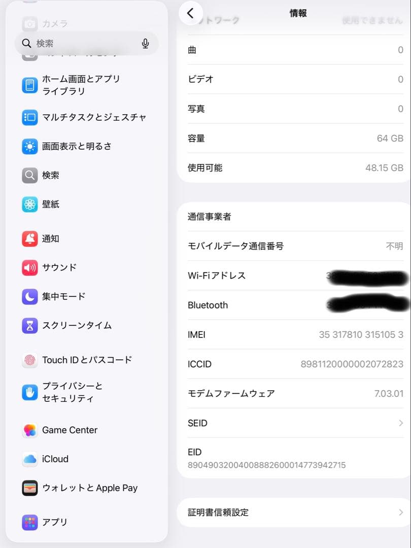 iPad mini5 Wi-Fi + Cellular 64GB - シルバー