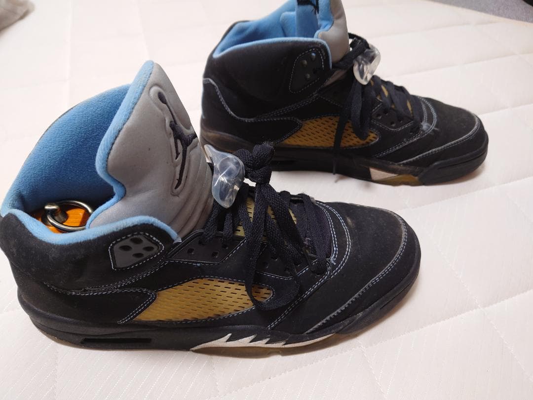 28.0cm ☆ AIR JORDAN５ RETRO 黒/灰/水色