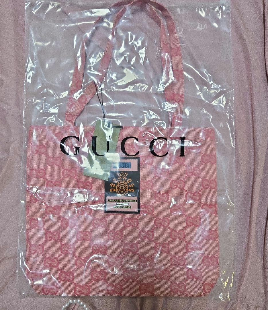希少！1点のみ！GUCCI ロゴトートバッグ ノベルティ ピンク 大容量