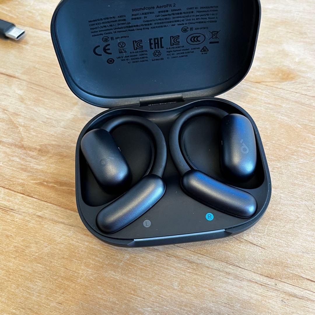 Anker Soundcore AeroFit 2 ながら聞きイヤホン　ブラック