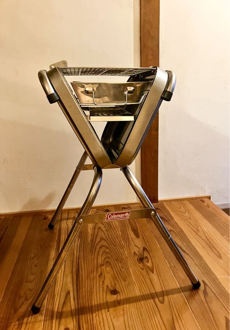 【希少】Coleman ステンレス 2WAY グリル BBQコンロ