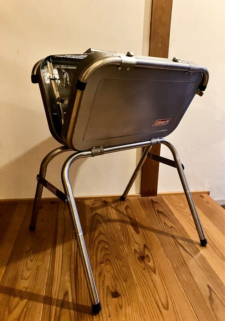 【希少】Coleman ステンレス 2WAY グリル BBQコンロ