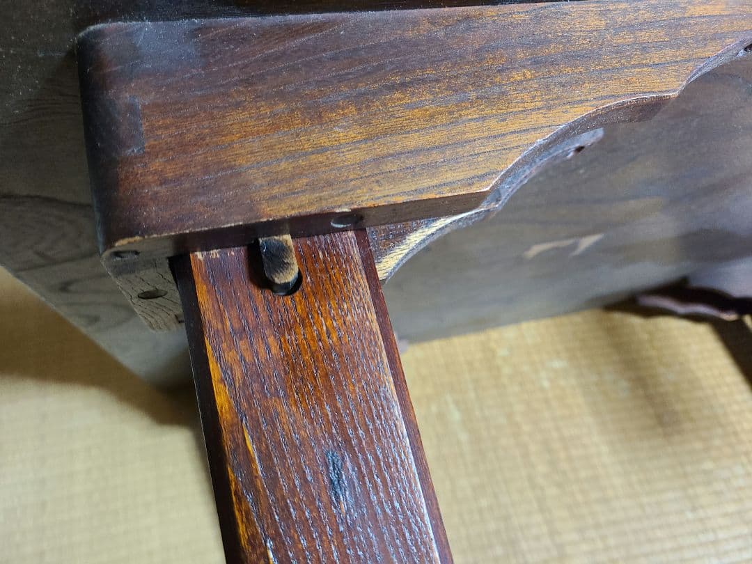 桜一枚板テーブル　1970年頃アンティーク　昭和レトロ