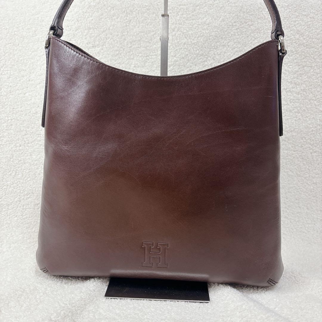 【美品】HIROFU ブラウン レザー ショルダーバッグ