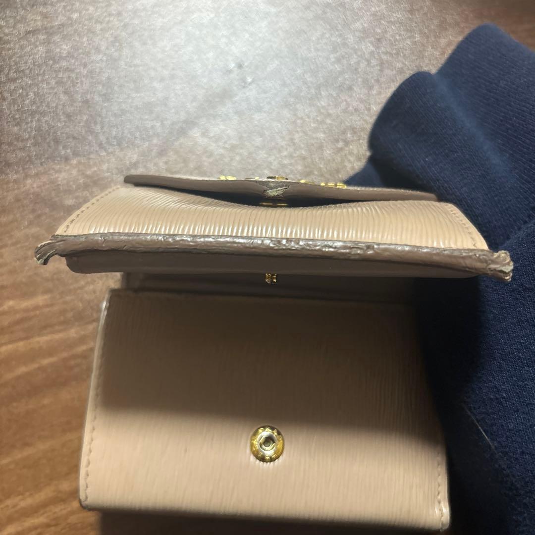 PRADA ベージュ　ミニウォレット