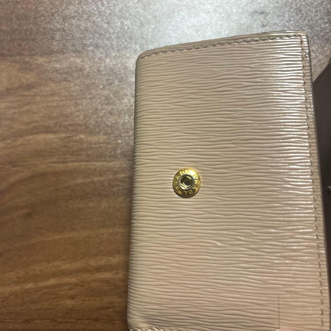 PRADA ベージュ　ミニウォレット