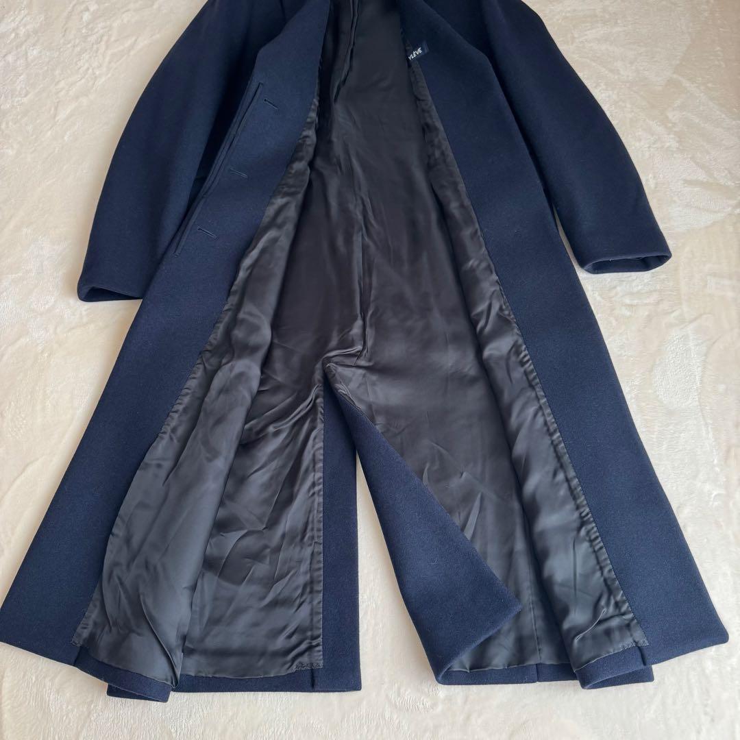 【極美品】YLEVE イレーヴ ウールロングチェスターコート ネイビー 日本製