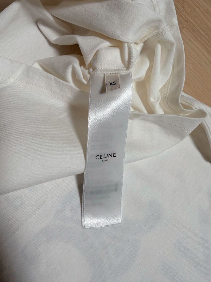 c*u様 CELINE ロゴ Tシャツ 半袖 ホワイト