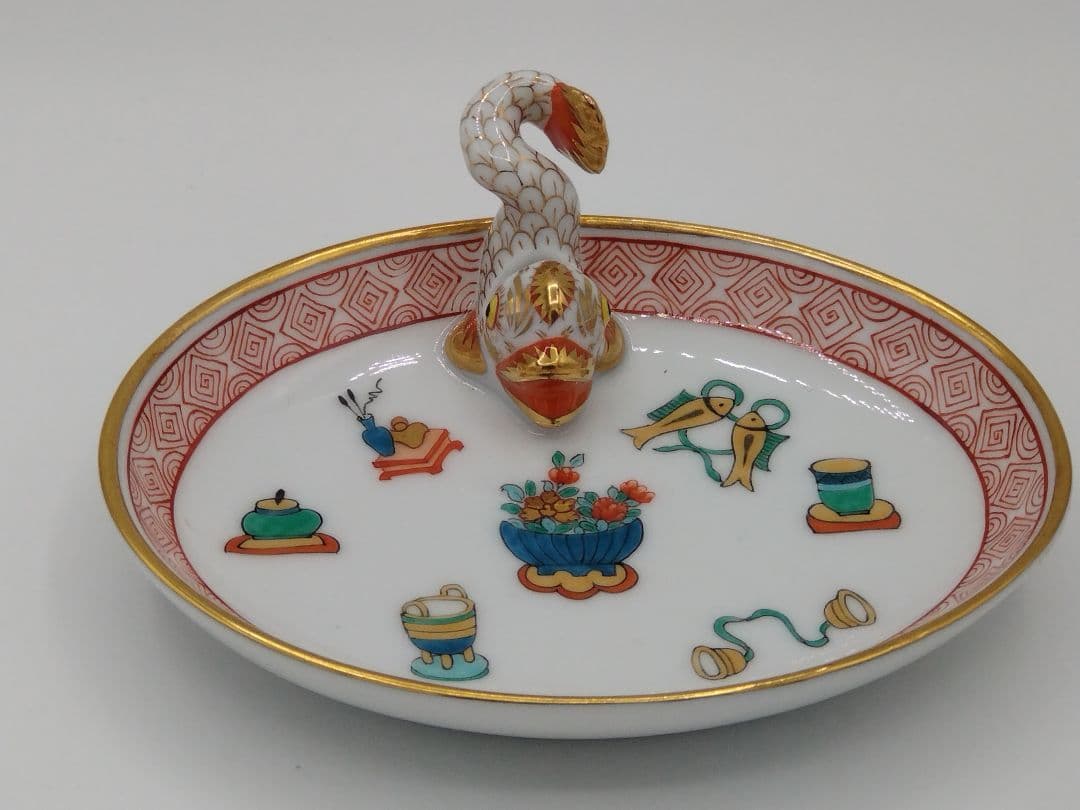 HEREND/ヘレンド　「シノワズリボワッソン」宝尽くし 小物入れ、ミニトレイ