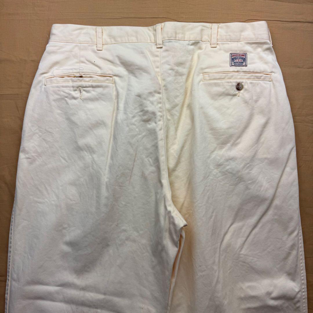 USA製　ラルフローレン　チノ　初期タグ　チノパン　イエロー　2タック　polo