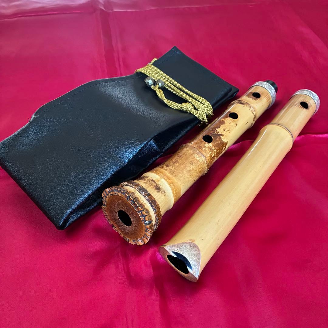 都山流1尺８寸在銘尺八２印