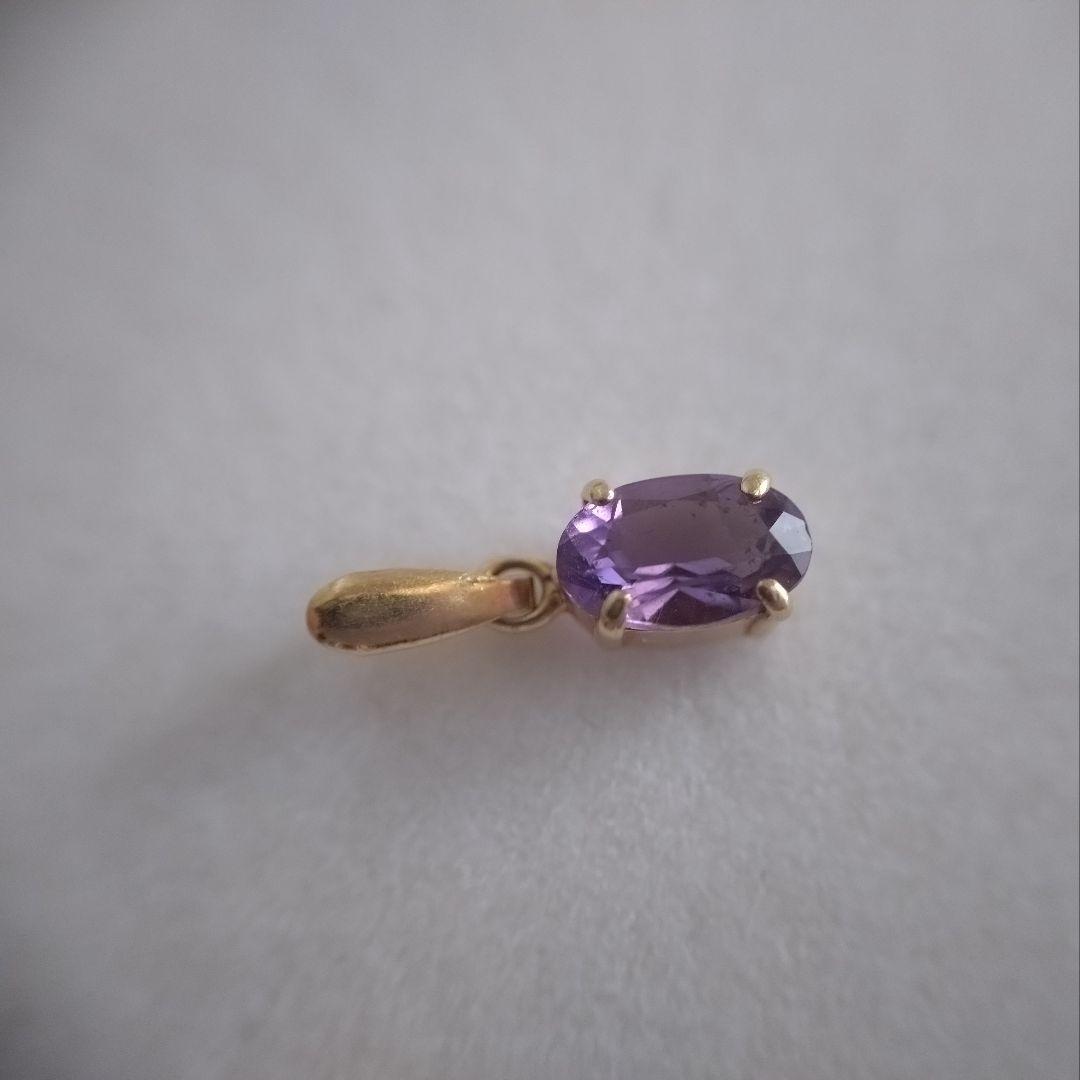 ジュエリーマキ　K18　YG　アメジスト　ペンダントトップ　ネックレスチャーム