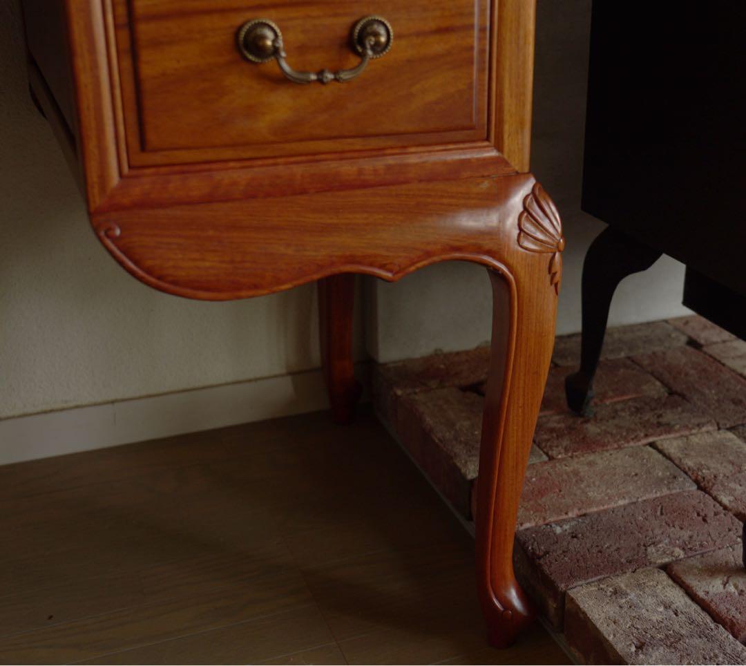 アンティーク　猫脚デスク　テーブル　引出し5杯 ビンテージ　工芸品