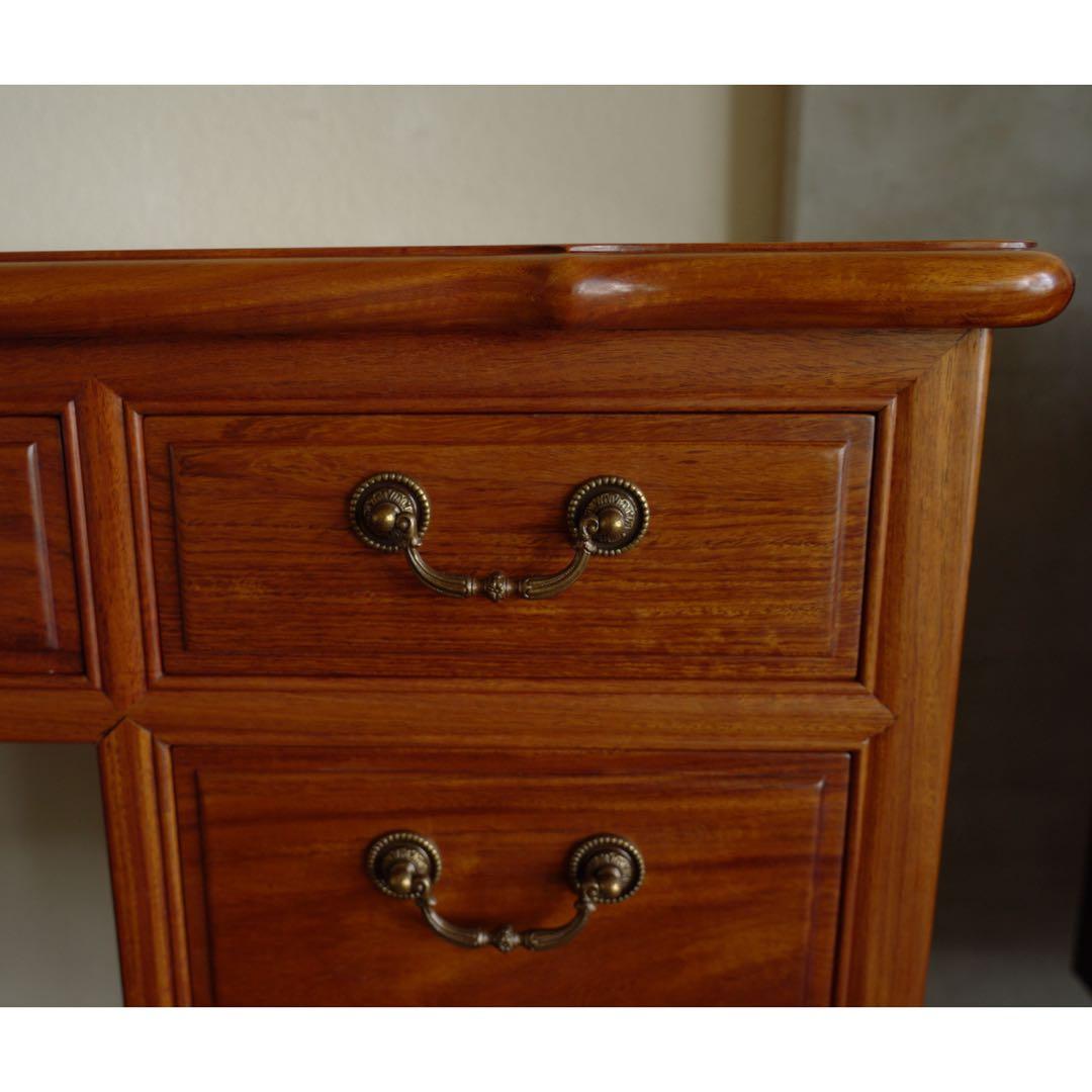 アンティーク　猫脚デスク　テーブル　引出し5杯 ビンテージ　工芸品