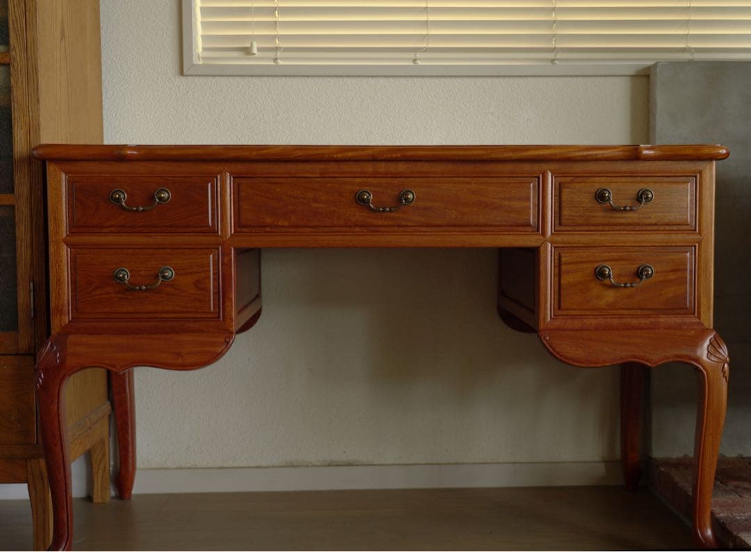 アンティーク　猫脚デスク　テーブル　引出し5杯 ビンテージ　工芸品