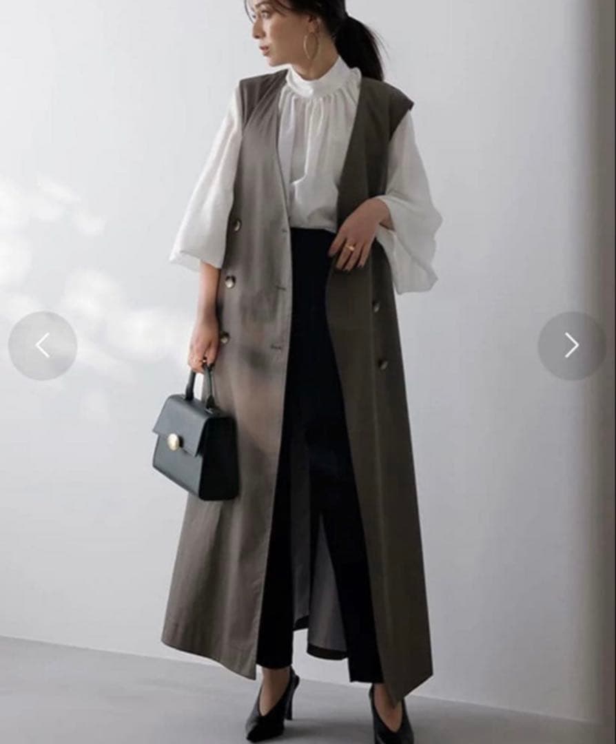 anuans 3wayトレンチコート　チャコールグレイ