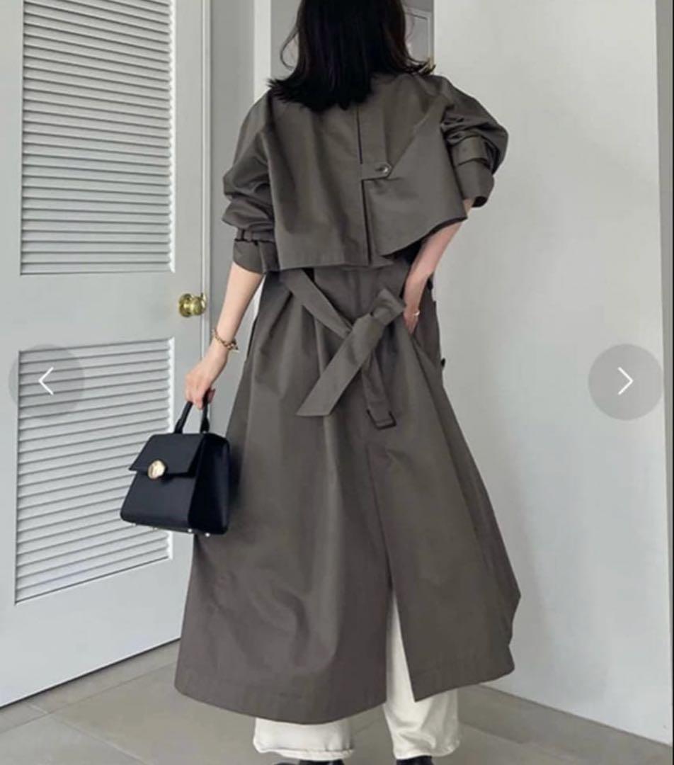 anuans 3wayトレンチコート　チャコールグレイ