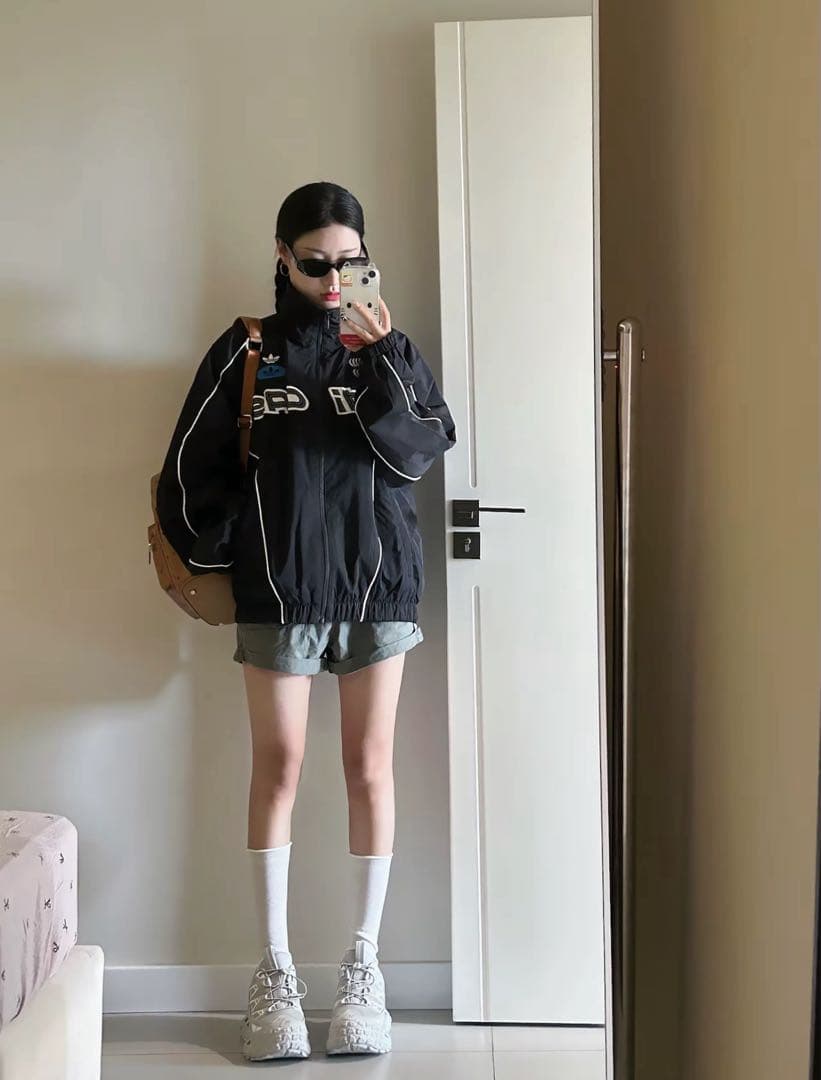 海外限定M ADIDAS レーシングジャケット black JM8033