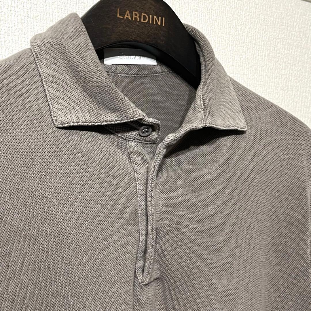 【美品】Cruciani 鹿の子ポロ ベージュ 50