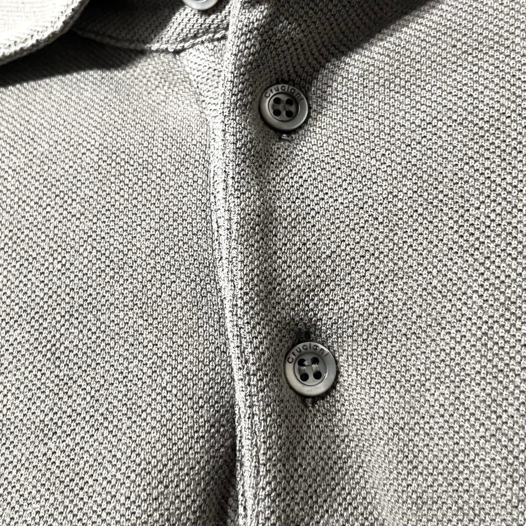 【美品】Cruciani 鹿の子ポロ ベージュ 50