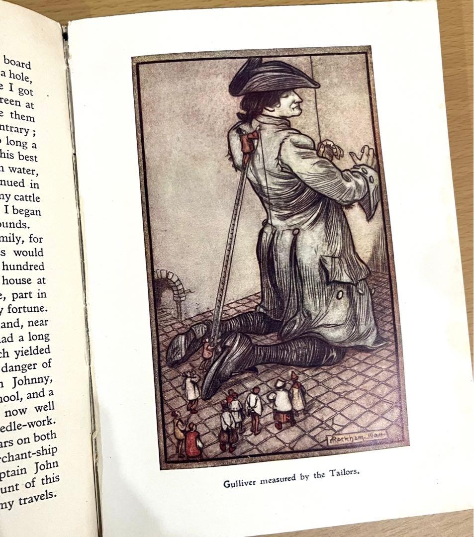 No174 貴重　アンティーク洋書 古書　アーサー·ラッカム　ガリバー旅行記
