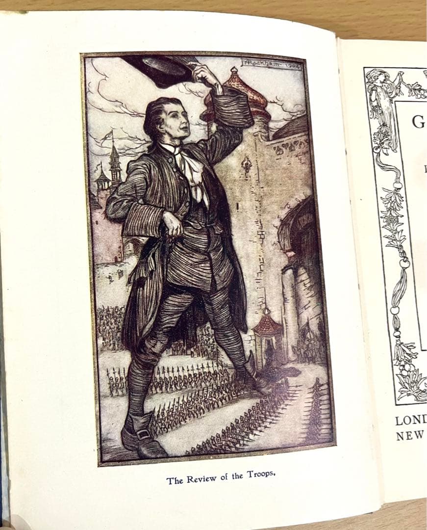 No174 貴重　アンティーク洋書 古書　アーサー·ラッカム　ガリバー旅行記