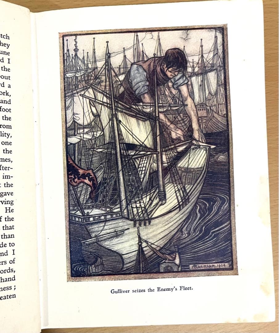 No174 貴重　アンティーク洋書 古書　アーサー·ラッカム　ガリバー旅行記