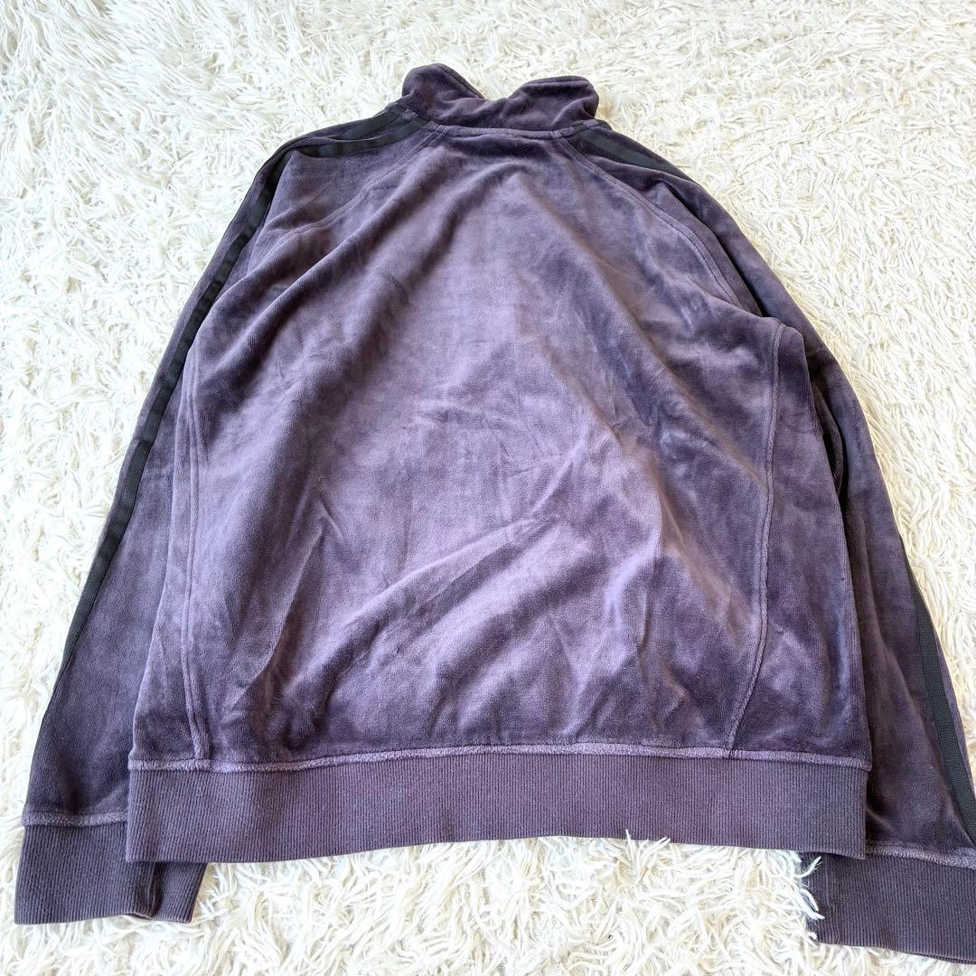 アディダス ベロア ジャージ セットアップ ダークパープル 大きいサイズ XL