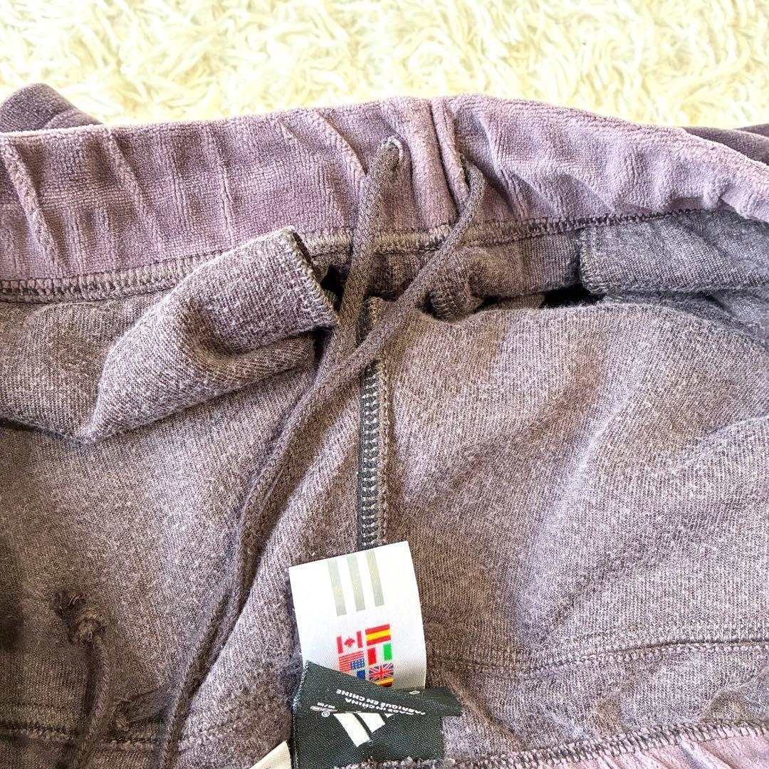 アディダス ベロア ジャージ セットアップ ダークパープル 大きいサイズ XL