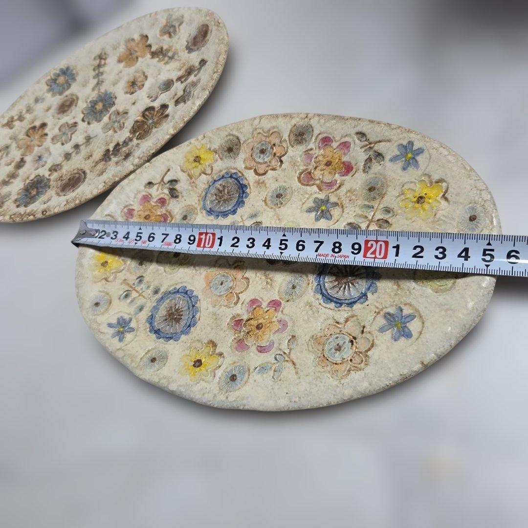 本田あつみ　ワイルドフラワープレート 2枚