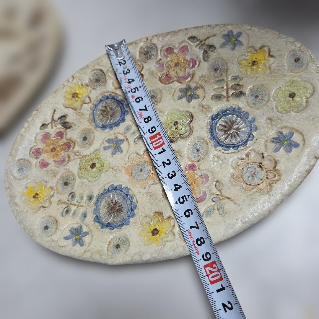 本田あつみ　ワイルドフラワープレート 2枚