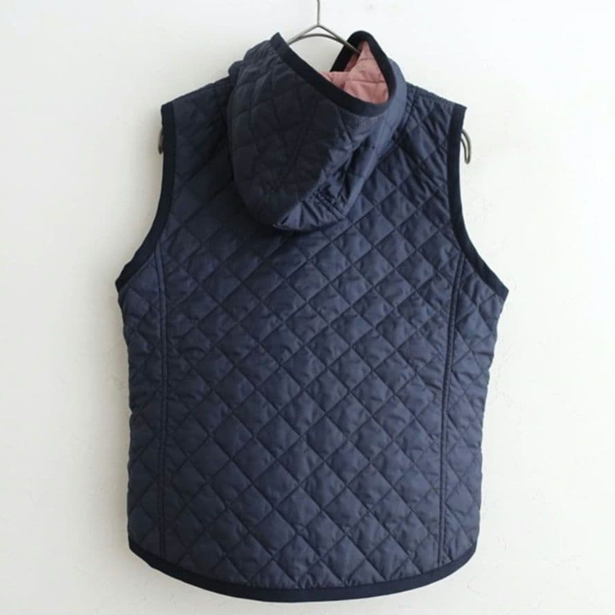 マドモアゼルノンノン キルティングフードベスト