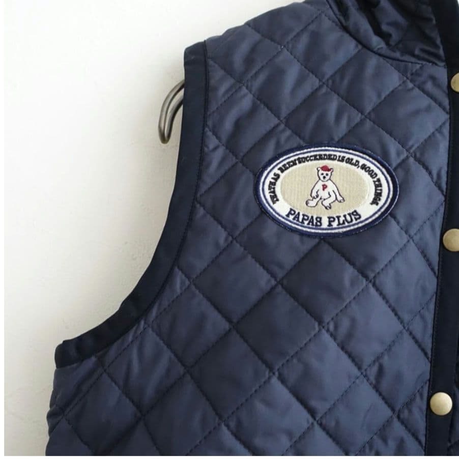 マドモアゼルノンノン キルティングフードベスト