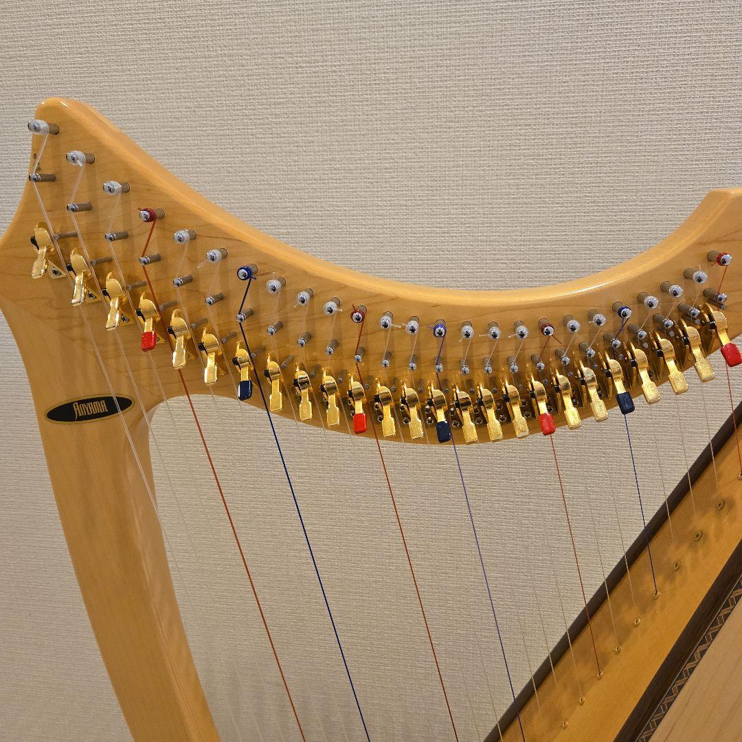 青山ハープ社製25弦サウルハープ(メープル材)