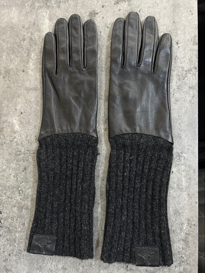 Vivienne Westwood レザーグローブ カフス 黒