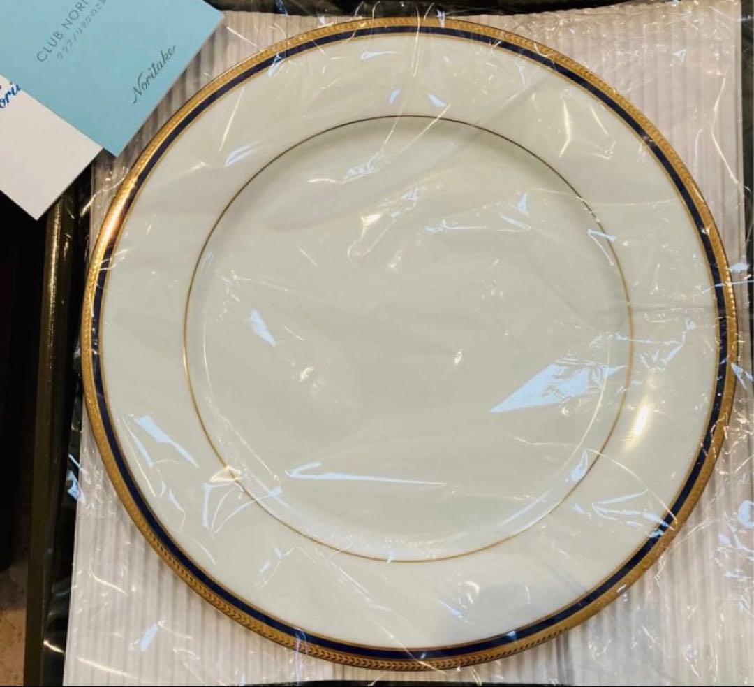 ノリタケTOORAK BLUE金彩 大きい皿27㎝×5枚　21cmx5枚