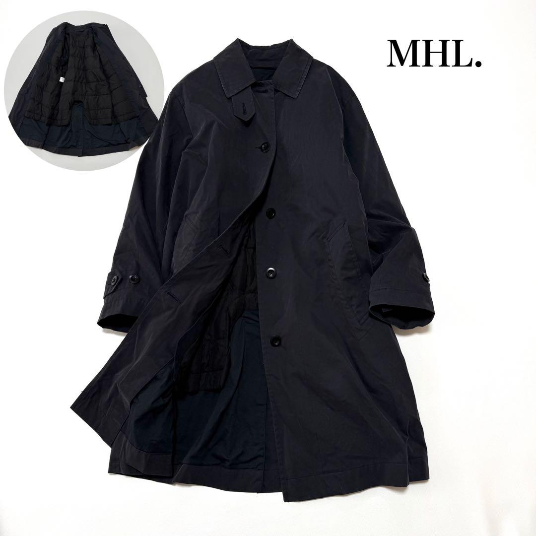 MHL. マーガレットハウエル ダウンライナー付 ステンカラーコート Aライン