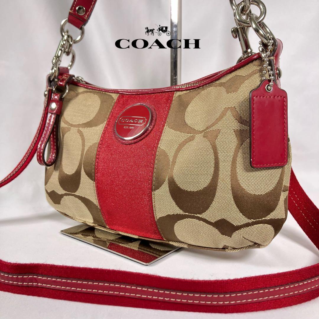 【美品級】COACH 2way ショルダーバッグ F17439 シグネチャー