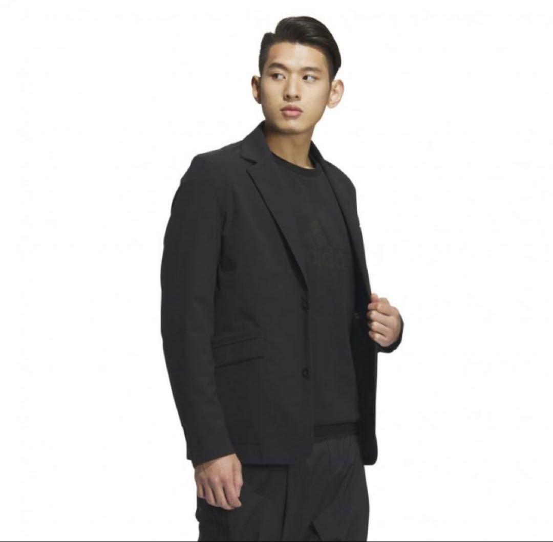 新品 アディダス スーツ 上下セット　ビジネス カジュアル　伸縮　ブラック　M